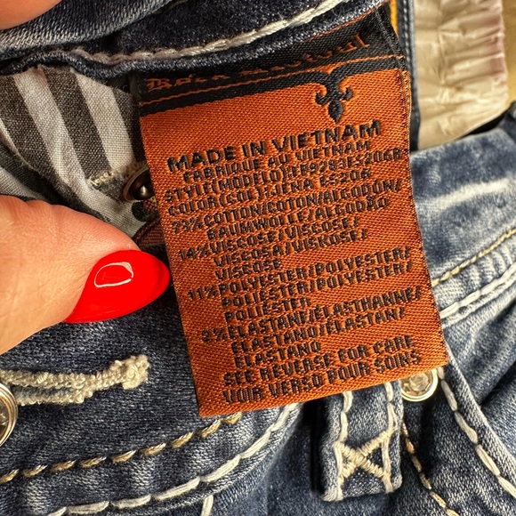 Rock Revival Blue Skinny Jeans with Distressed Detailing - Picture 6 of 6